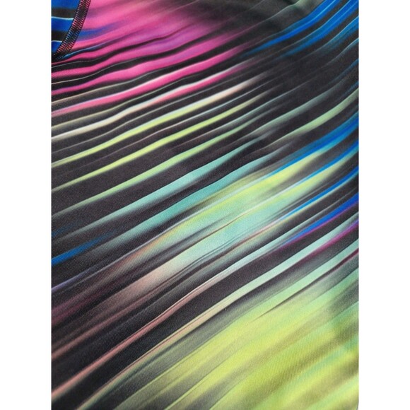 Fila Sport Performance Running Mid Rise Capri Leggings M Neon Multicolor Rainbow - Picture 4 of 7